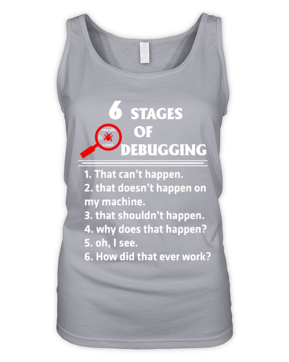 Programmer - 6 stages of debugging awesome t - s Organic Women's Tank Top