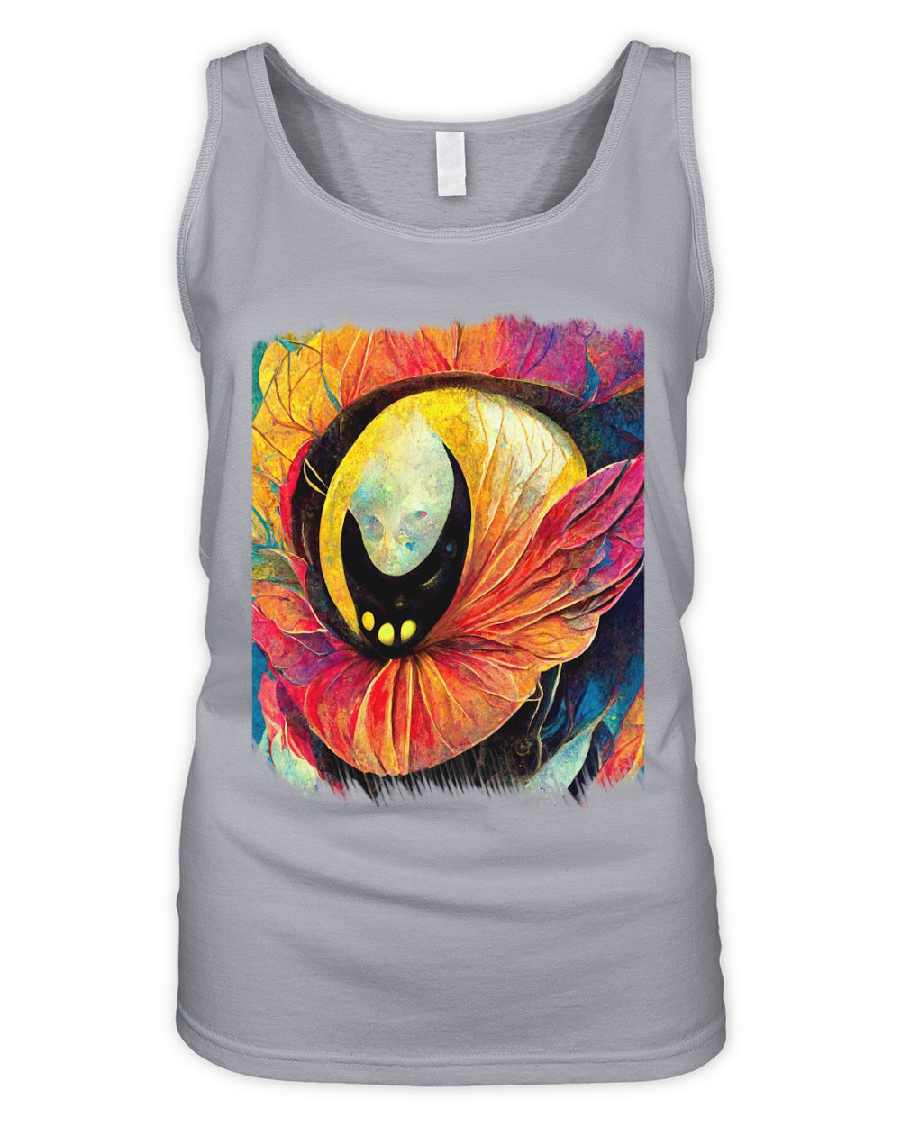Vintage Alien Flower Art Organic Women's Tank Top