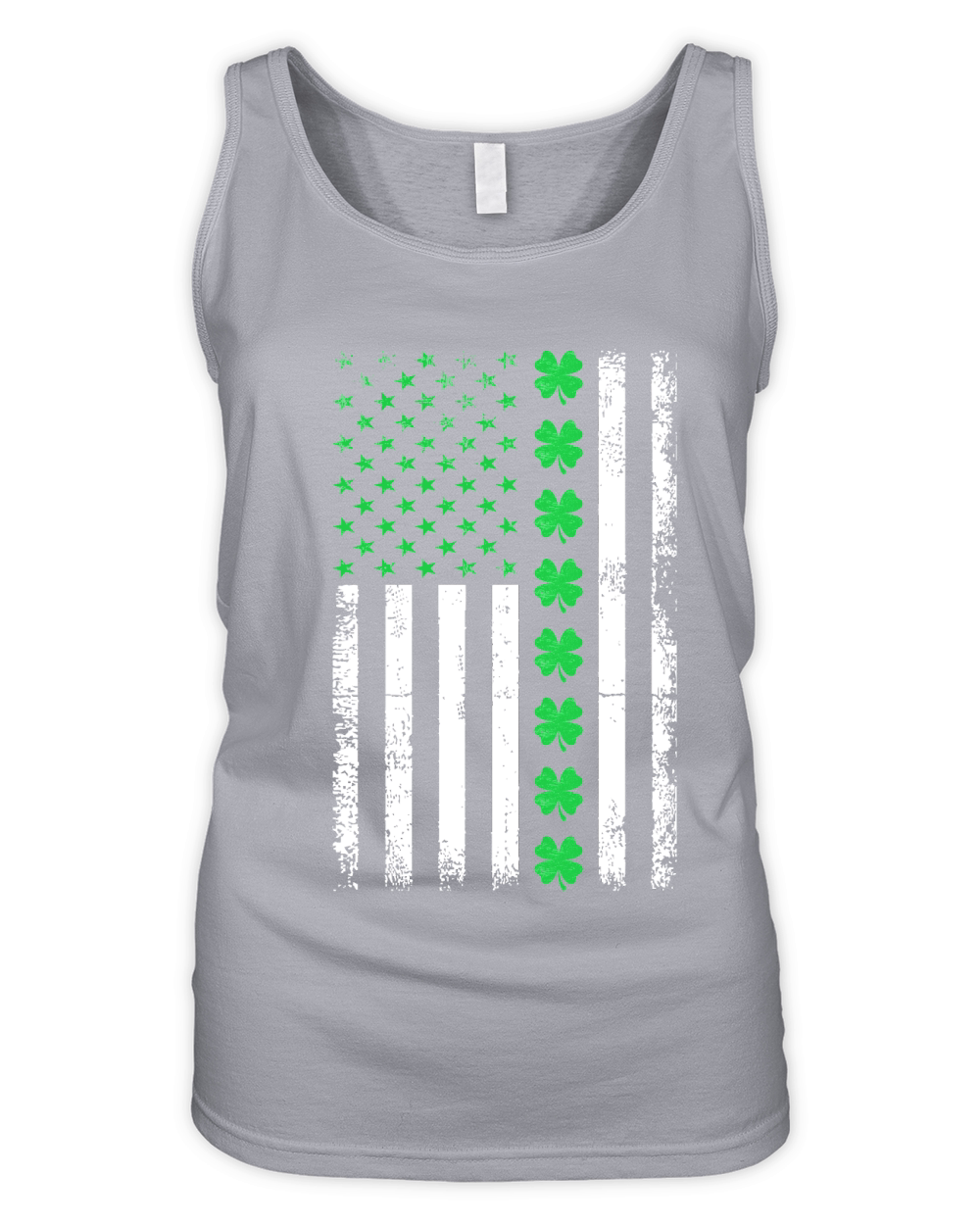 Vintage American Flag St. Patricks Day 2 Organic Women's Tank Top