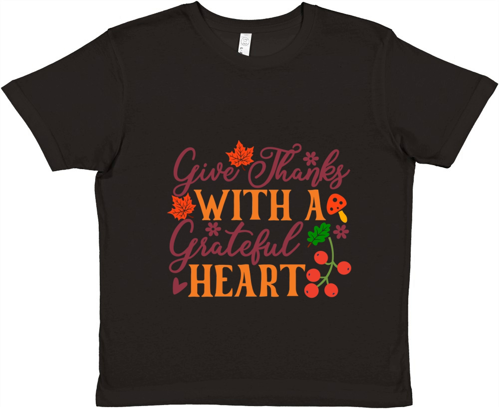 Give Thanks With A Grateful Heart Premium Kids Crewneck T-shirt