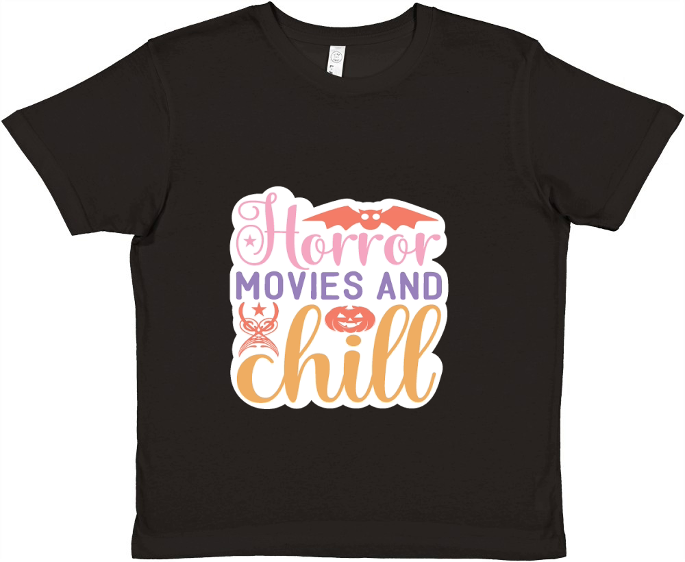 Horror movies and chill Premium Kids Crewneck T-shirt