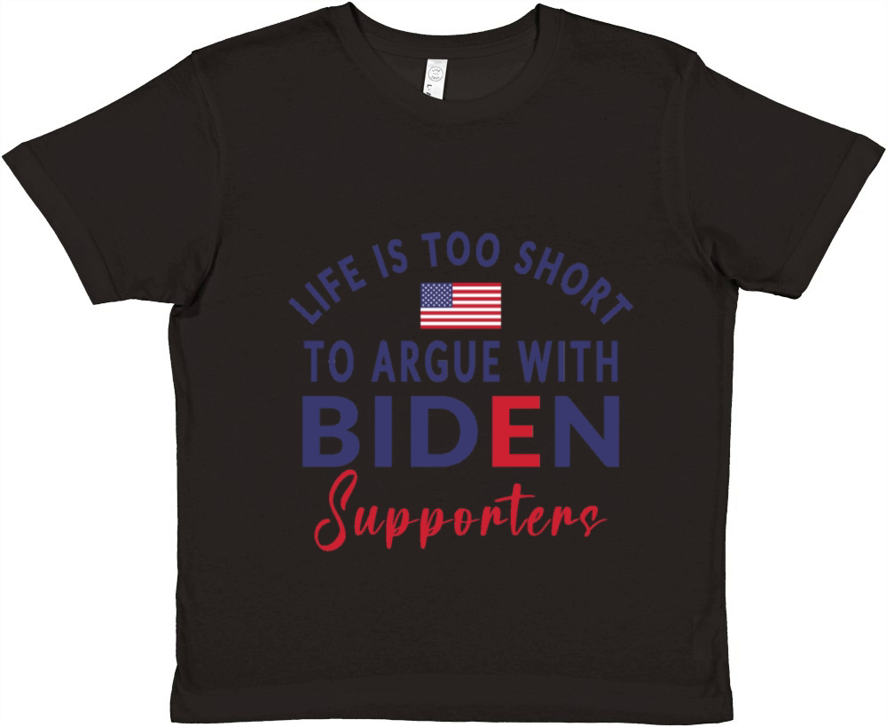 Sarcastic Anti Biden Supporters humor political Premium Kids Crewneck T-shirt