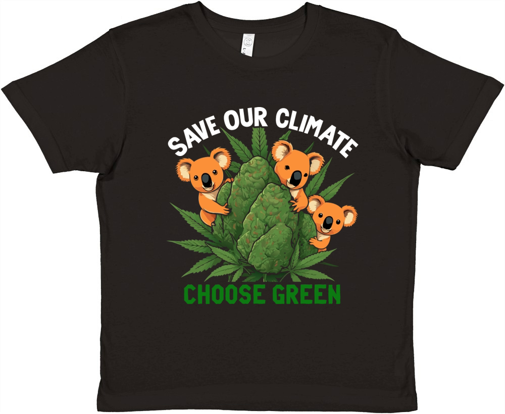 save our climate choose green Premium Kids Crewneck T-shirt