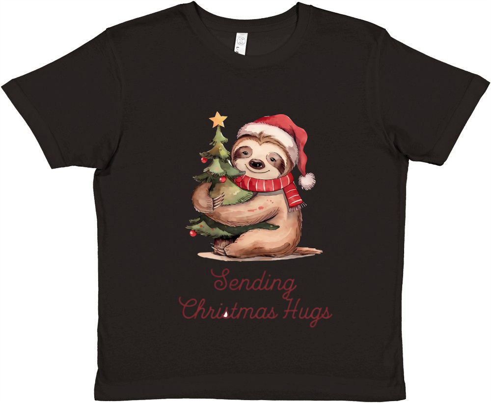 Sending Christmas Hugs Vintage Christmas Premium Kids Crewneck T-shirt