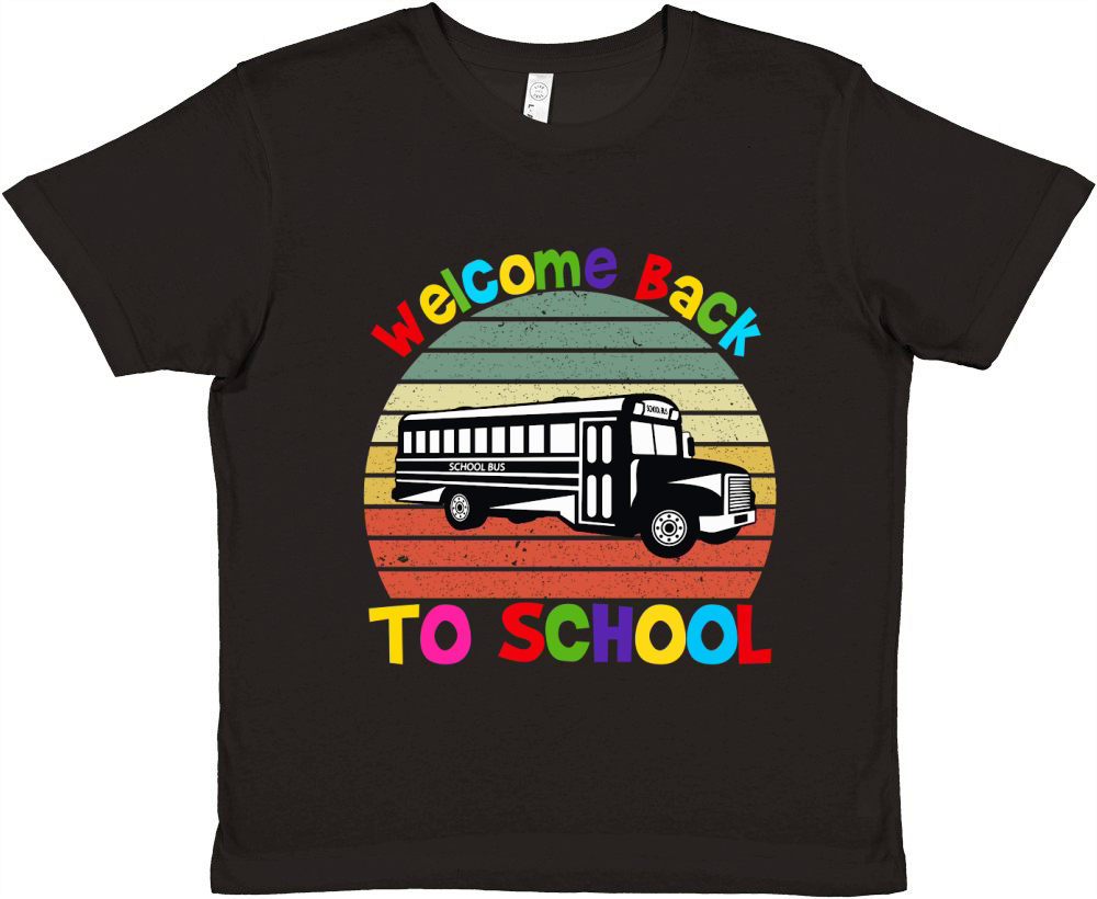 Welcome Back to School Bus 02 Premium Kids Crewneck T-shirt