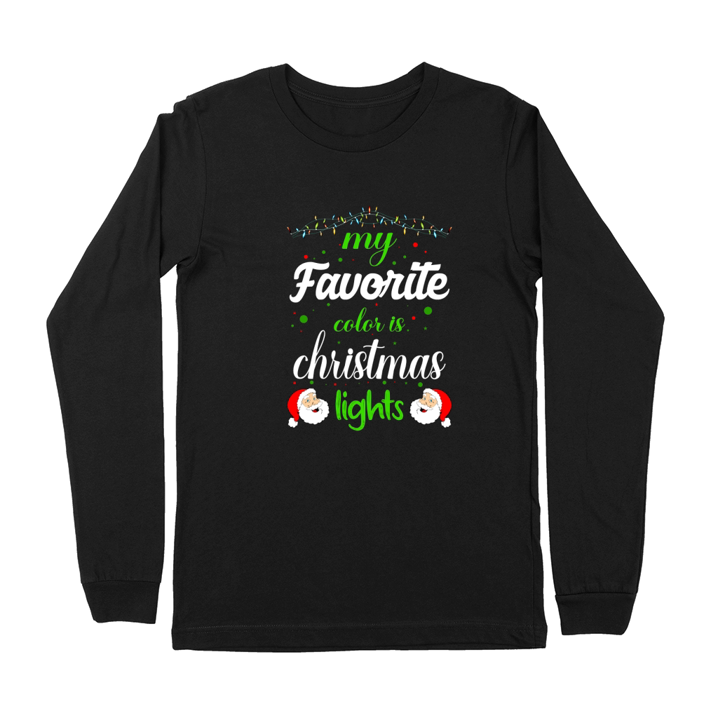 My Favorite Color is Christmas Lights Premium Long Sleeve