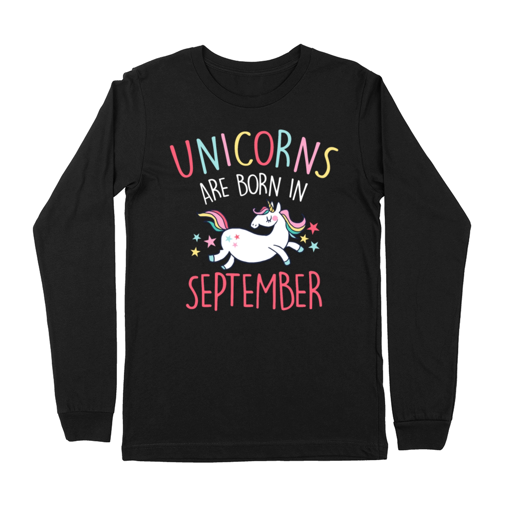 Unicorns Are Born In September Premium Long Sleeve