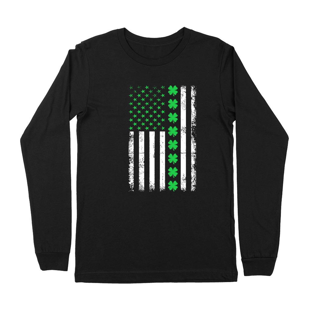 Vintage American Flag St. Patricks Day 2 Premium Long Sleeve