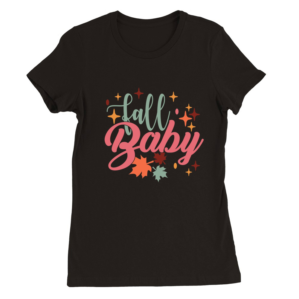 Fall baby Vintage Groovy 4 Premium Womens Crewneck T-shirt