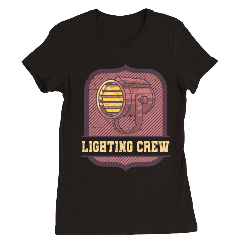 Lighting Crew Retro Light Tech Stage Crew Gifts Premium Womens Crewneck T-shirt