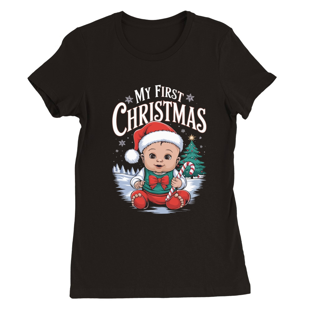 My First Christmas Outfit 05 Premium Womens Crewneck T-shirt