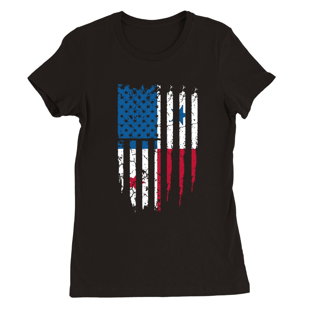Panamanian America Flag shirt Premium Womens Crewneck T-shirt