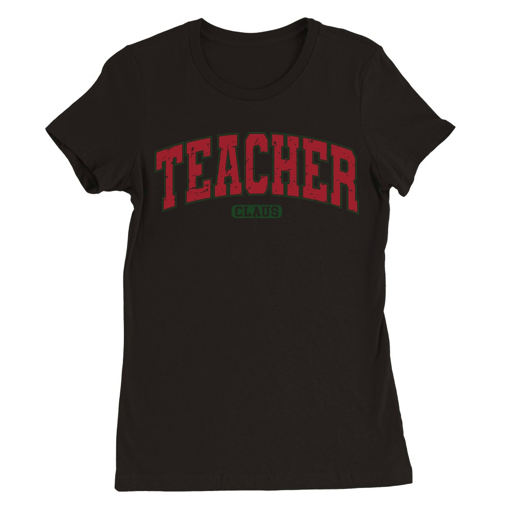 TeacherClausVarsity Retro Premium Womens Crewneck T-shirt