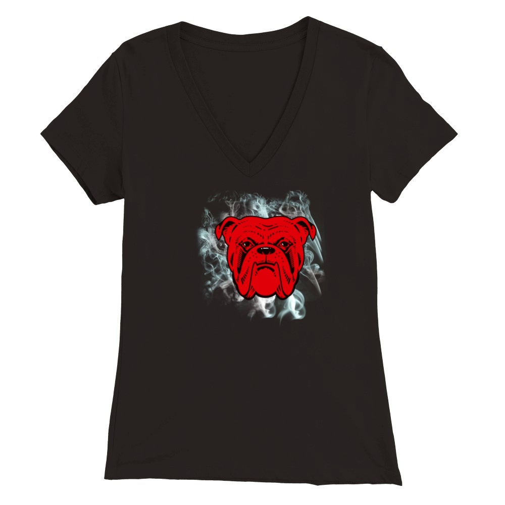 Red Dog Beer Premium Womens V-Neck T-shirt
