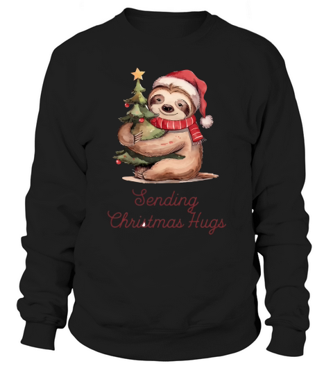 Sending Christmas Hugs Vintage Christmas Sweatshirt Unisex