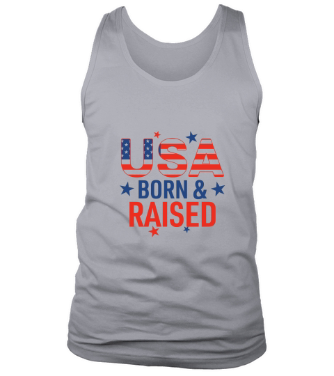 USA born & raised Tank Top Unisex