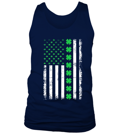 Vintage American Flag St. Patricks Day 2 Tank Top Unisex
