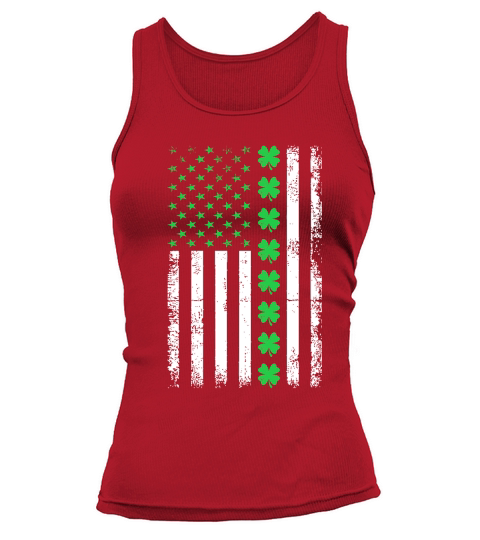 Vintage American Flag St. Patricks Day 2 Tank top Woman