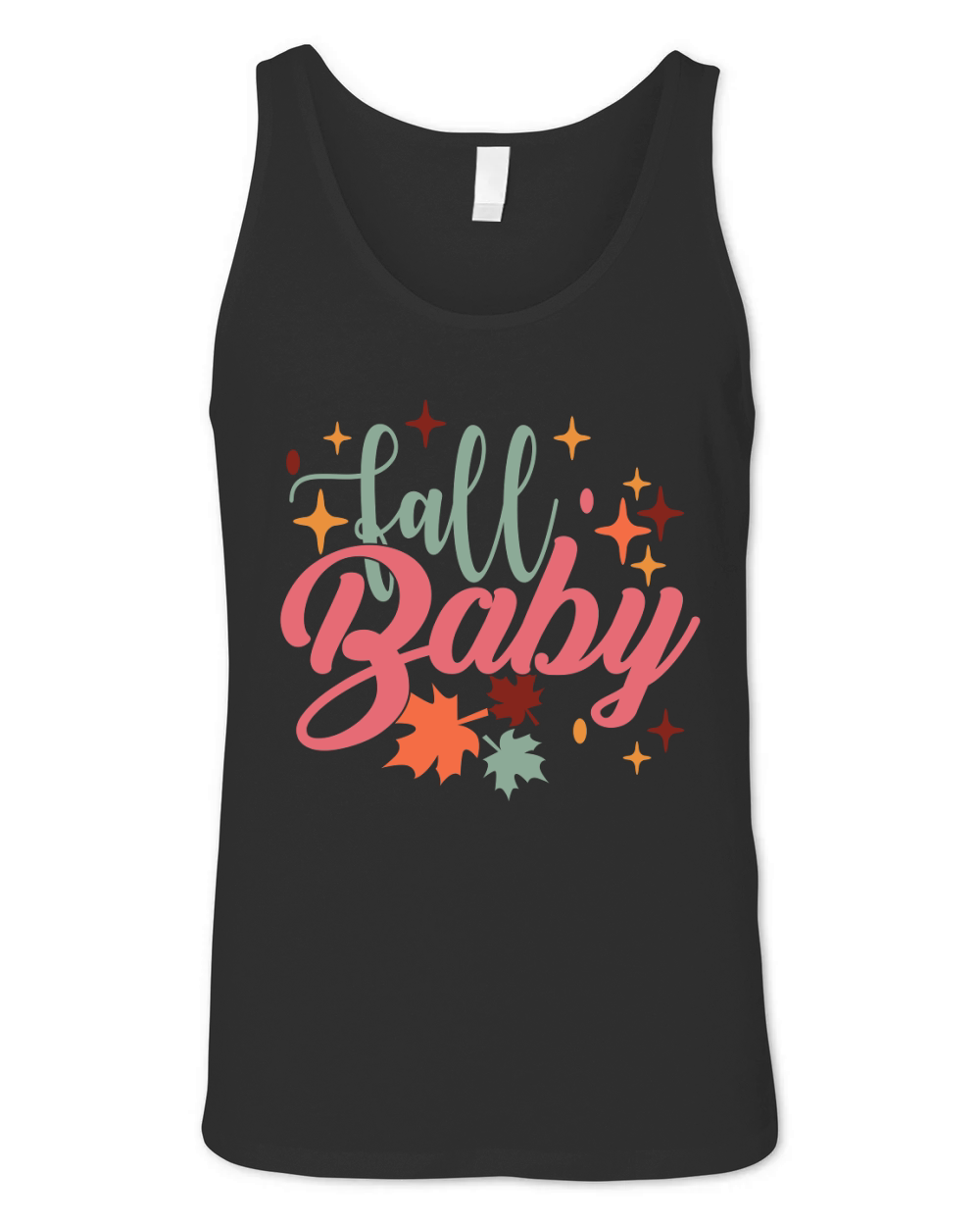 Fall baby Vintage Groovy 4 Unisex Jersey Tank