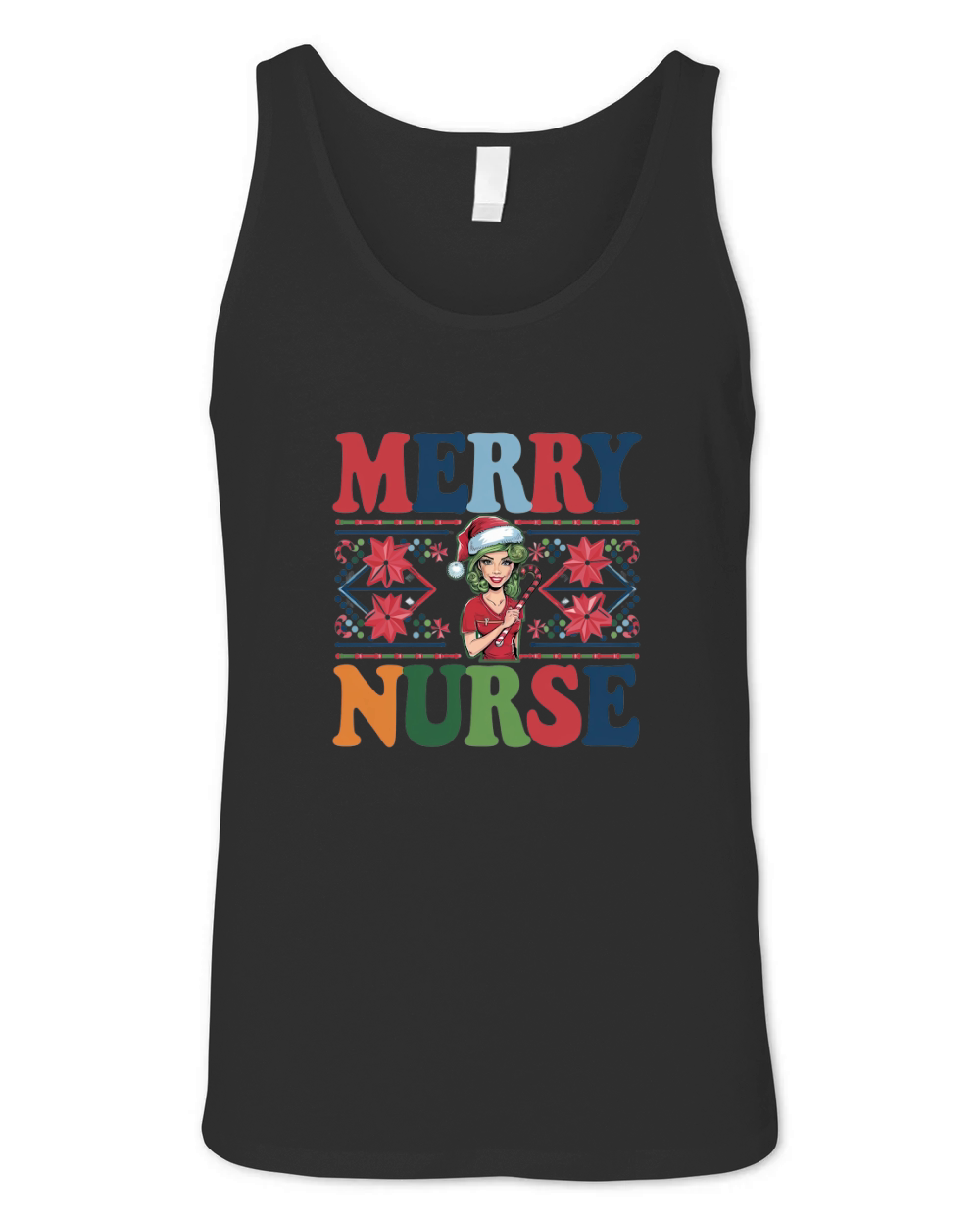 merry Nurse Christmas (2) Unisex Jersey Tank