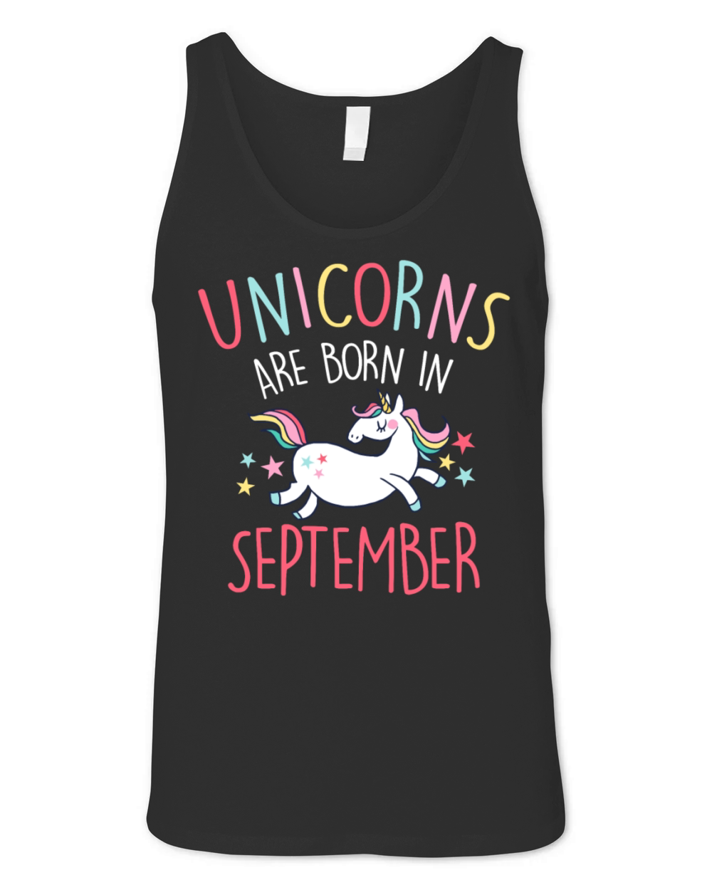 Unicorns Are Born In September Unisex Jersey Tank