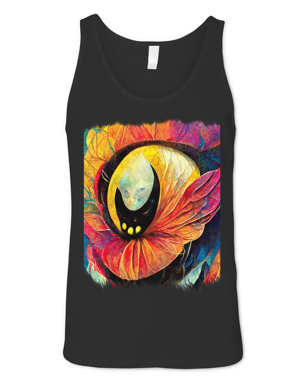 Vintage Alien Flower Art Unisex Jersey Tank