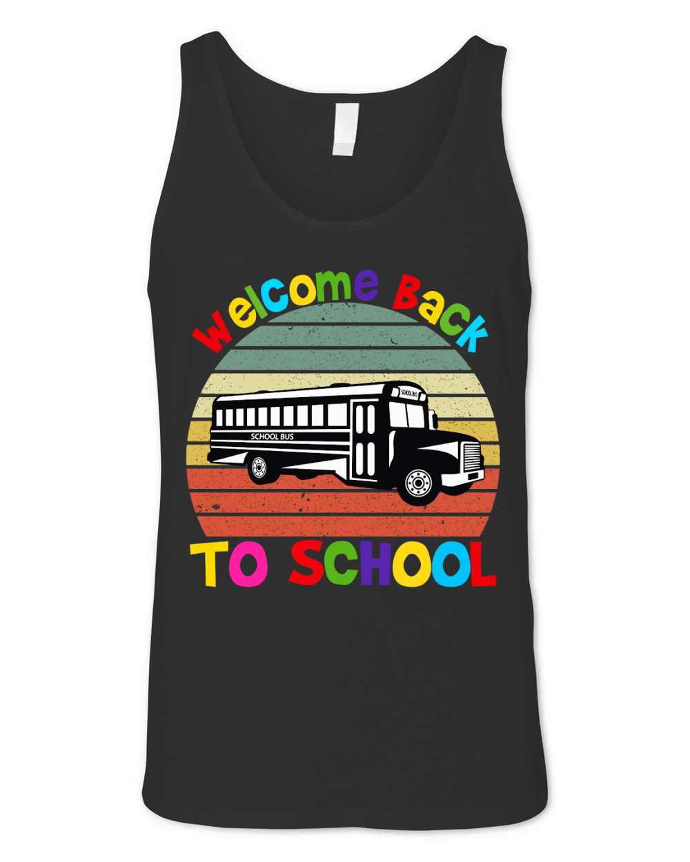 Welcome Back to School Bus 02 Unisex Jersey Tank