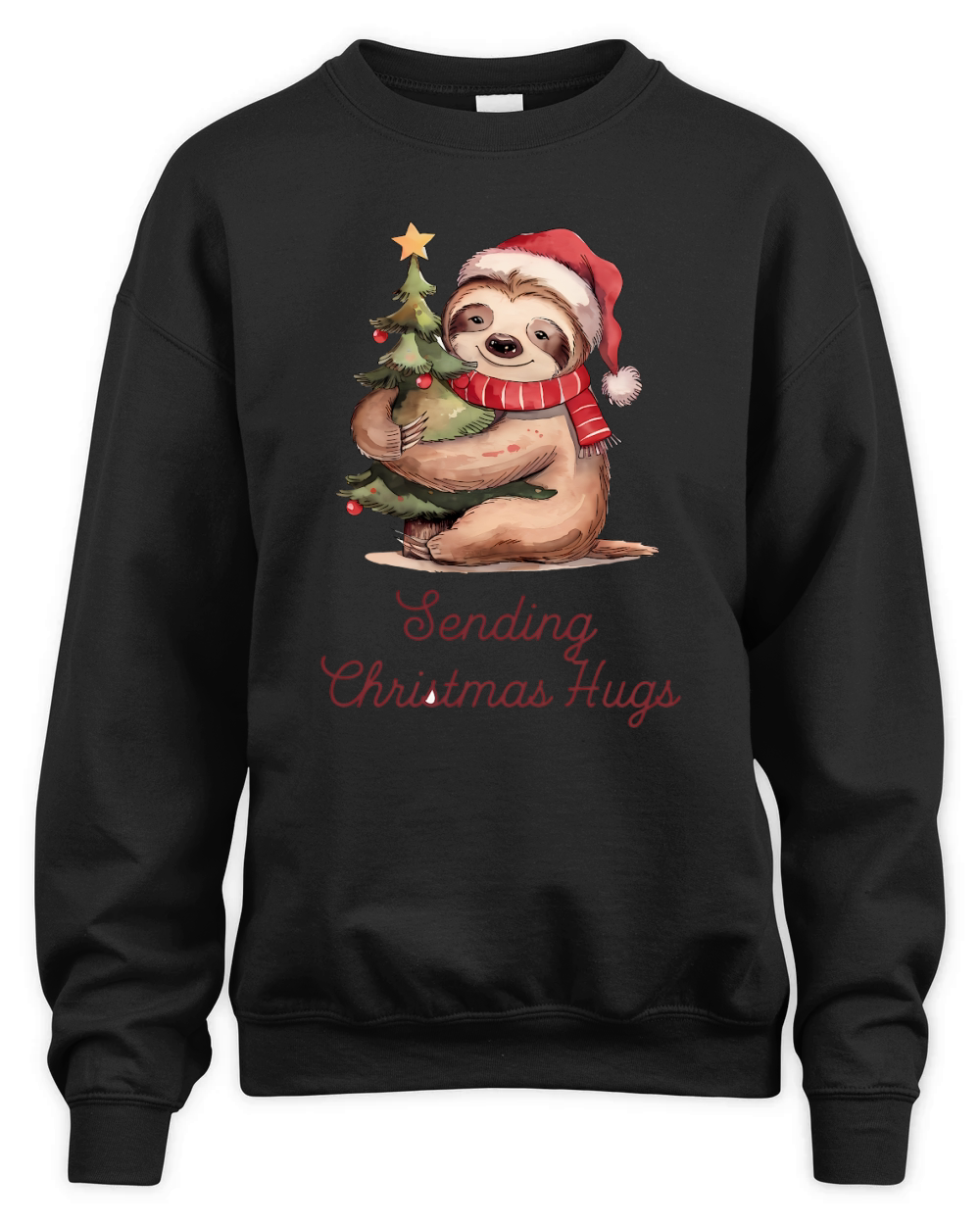 Sending Christmas Hugs Vintage Christmas Unisex Premium Crewneck Sweatshirt