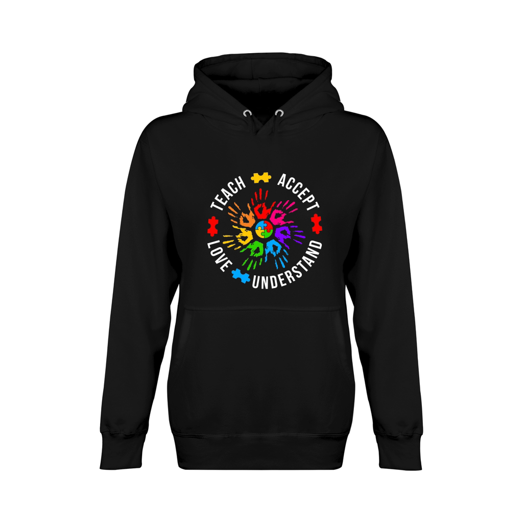 Teach Accept Understand Love Autism Unisex Premium Pullover Hoodie