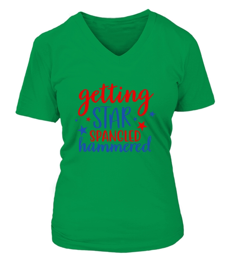 Getting star spangled hammered V-neck T-Shirt Woman