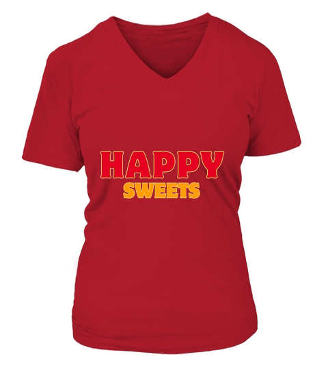 Happy sweets V-neck T-Shirt Woman
