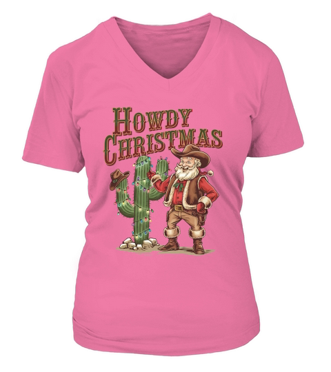 Howdy christmas 3 V-neck T-Shirt Woman