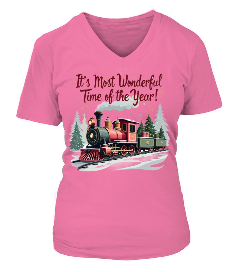 Its most wonderful time off the year! V-neck T-Shirt Woman