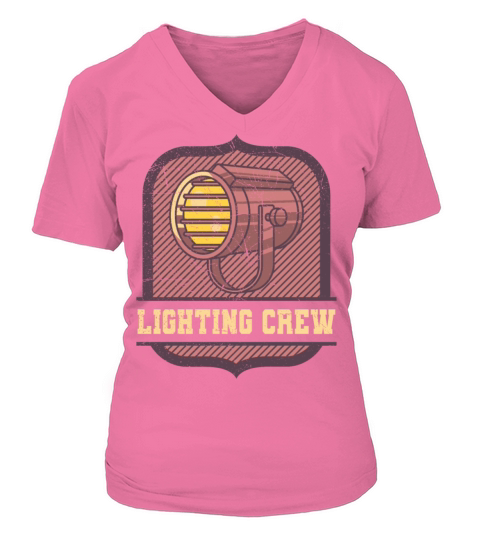 Lighting Crew Retro Light Tech Stage Crew Gifts V-neck T-Shirt Woman