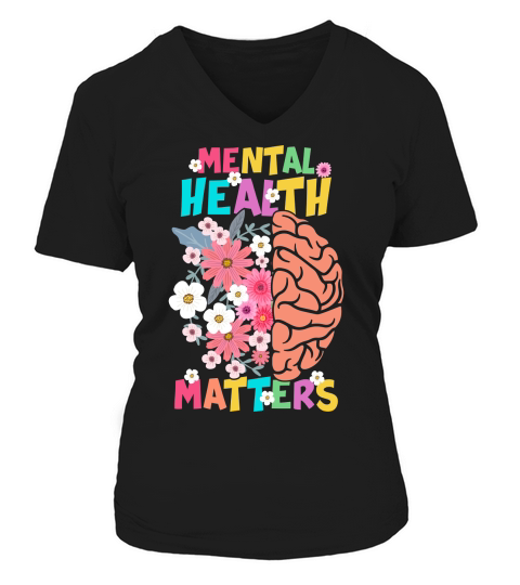Mental Health Matters V-neck T-Shirt Woman