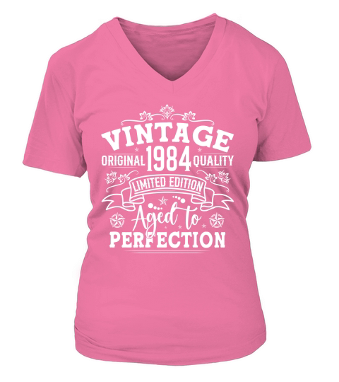Vintage Birthday TShirt Design Bundle 1984 V-neck T-Shirt Woman