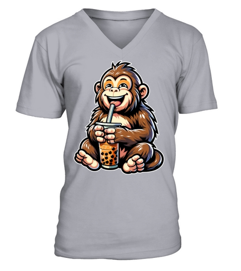 monkey BOBA TEA 4 V-Neck T-shirt