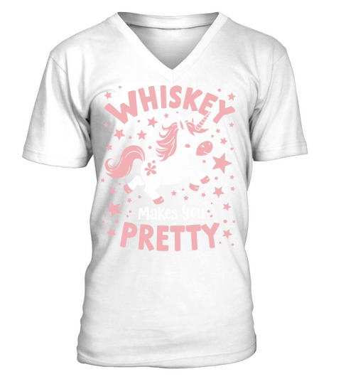 Whiskey Makes You Pretty V-Neck T-shirt