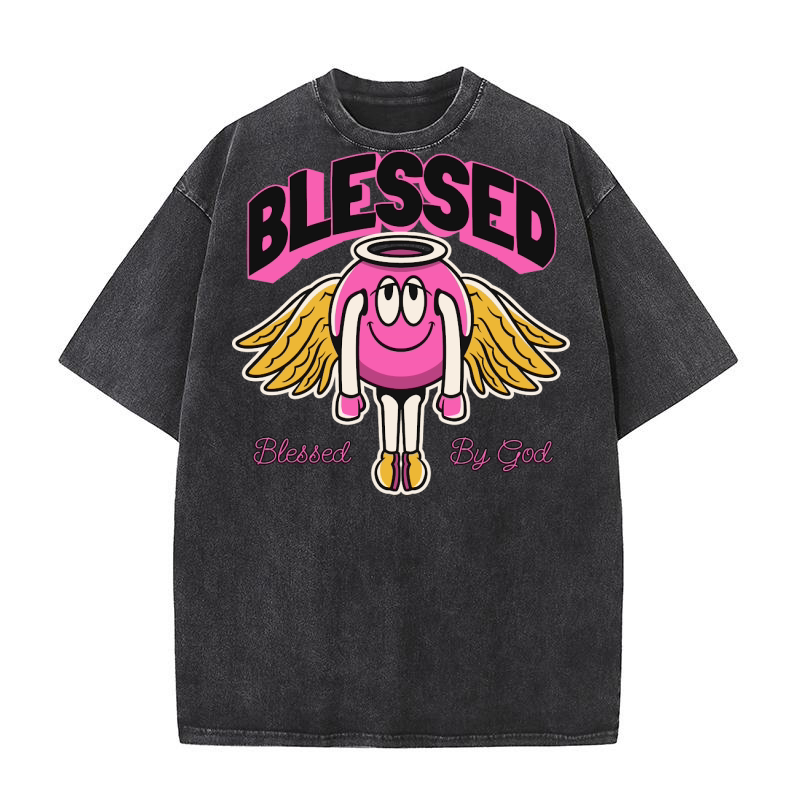 Blessed By God Washed T-Shirt