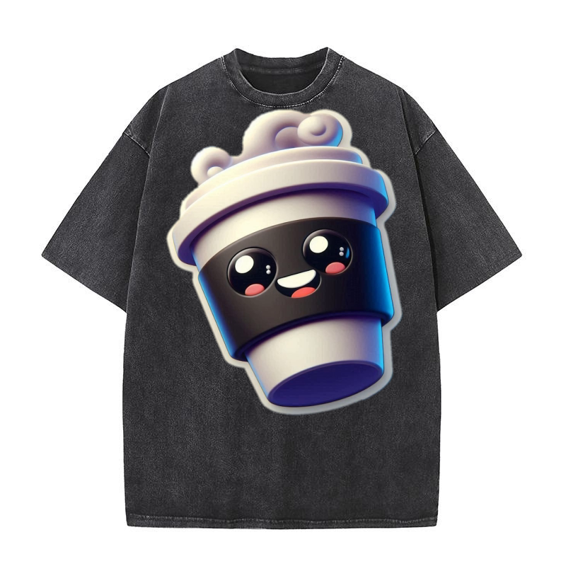 funny coffee cup sticker 1 Washed T-Shirt