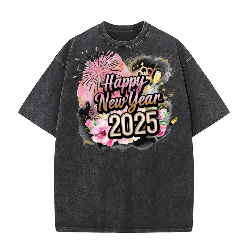 Happy new year 7 Washed T-Shirt