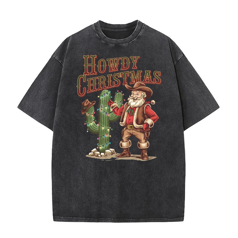 Howdy christmas 3 Washed T-Shirt