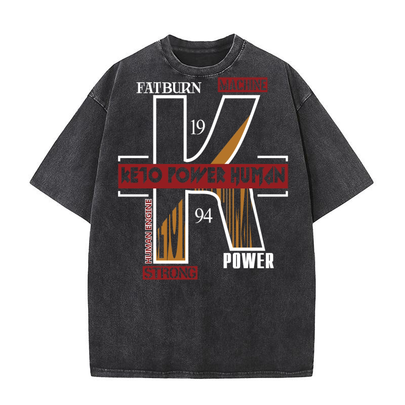 Keto power Human Washed T-Shirt