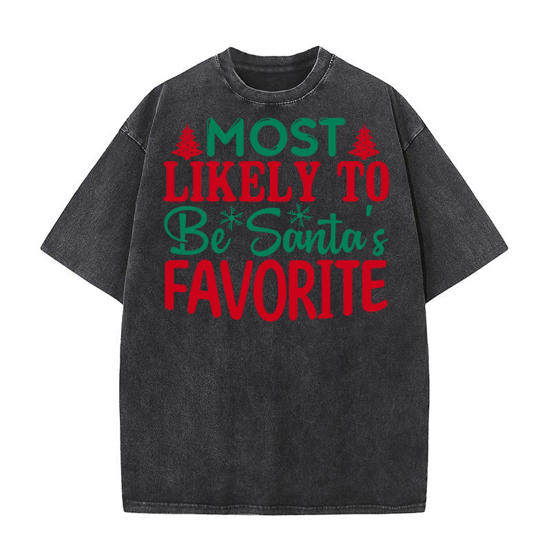 Most likely to be santas favorite 1 Washed T-Shirt