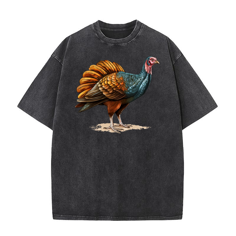 Thanksgiving Funny Turkey 04 Washed T-Shirt