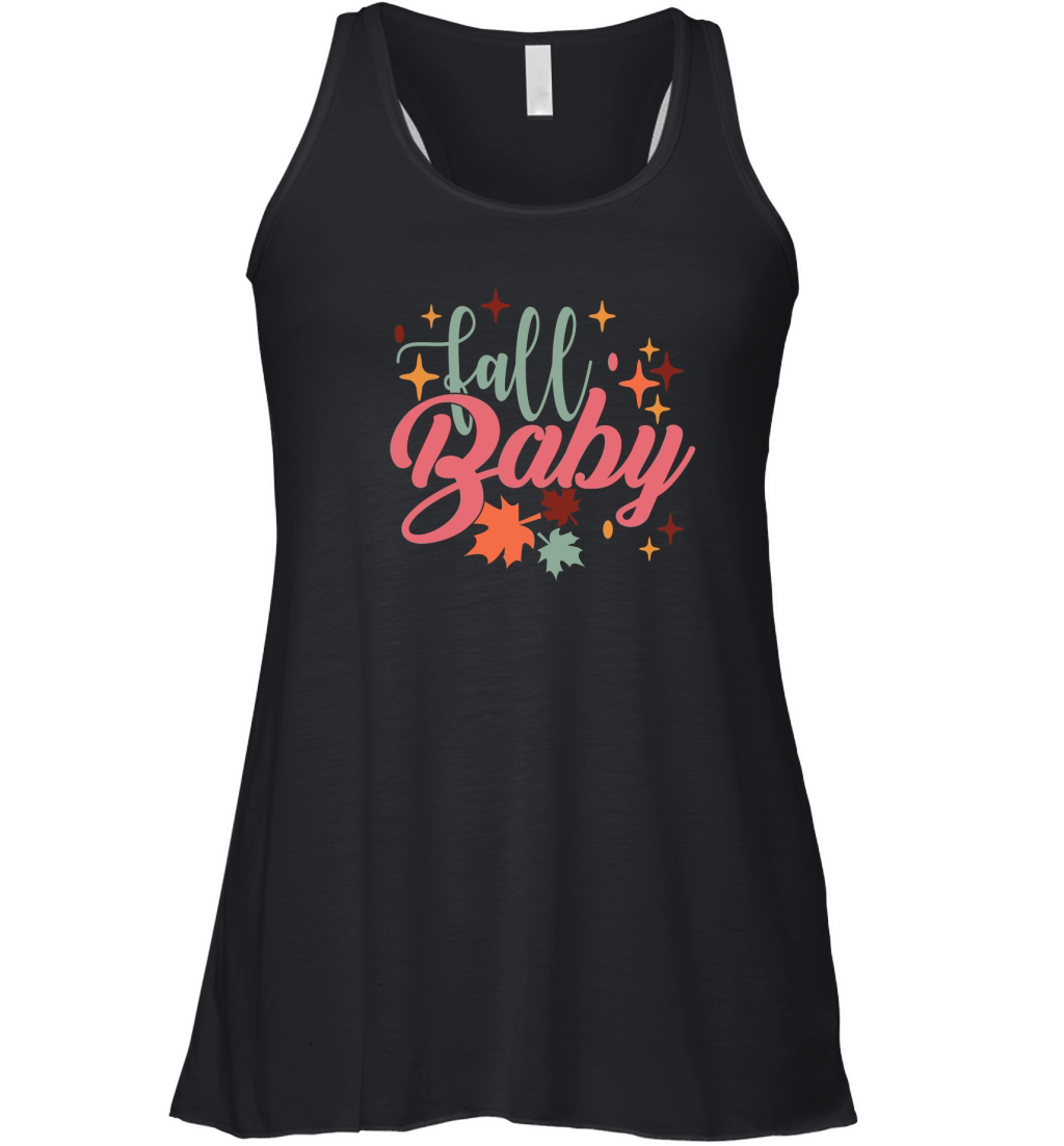 Fall baby Vintage Groovy 4 Women's Flowy Tank Top