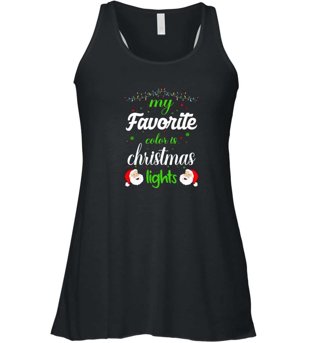 My Favorite Color is Christmas Lights Women's Flowy Tank Top