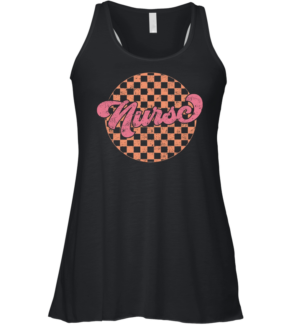 NurseCheckered 02 Women's Flowy Tank Top