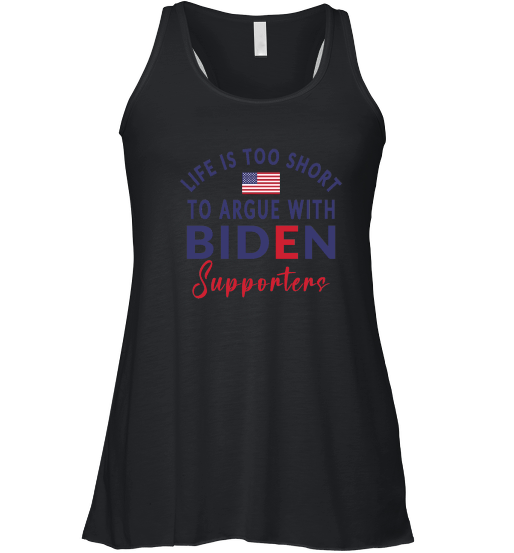Sarcastic Anti Biden Supporters humor political Women's Flowy Tank Top