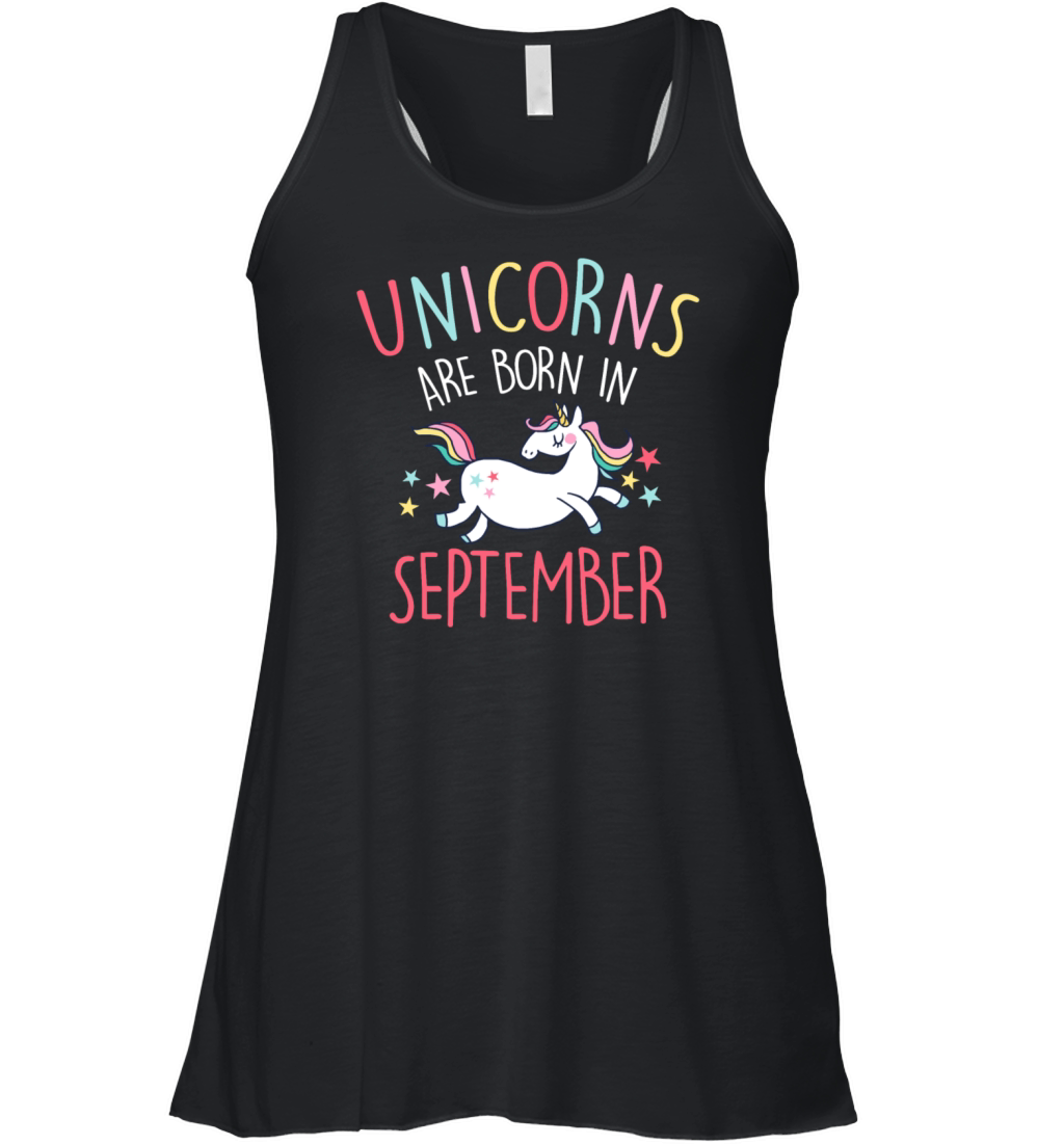 Unicorns Are Born In September Women's Flowy Tank Top